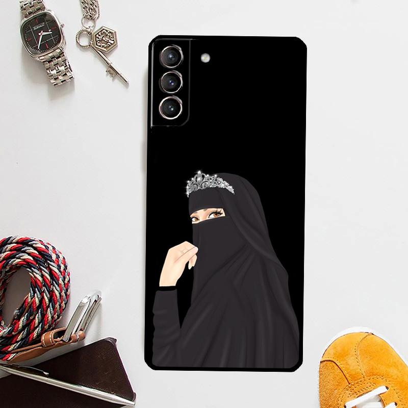 Étui Musulman Hijabi pour Filles Samsung Galaxy S24 S23 S22 Ultra Note 20 10 S8 S9 S10 Plus S20 FE S21 FE Housse