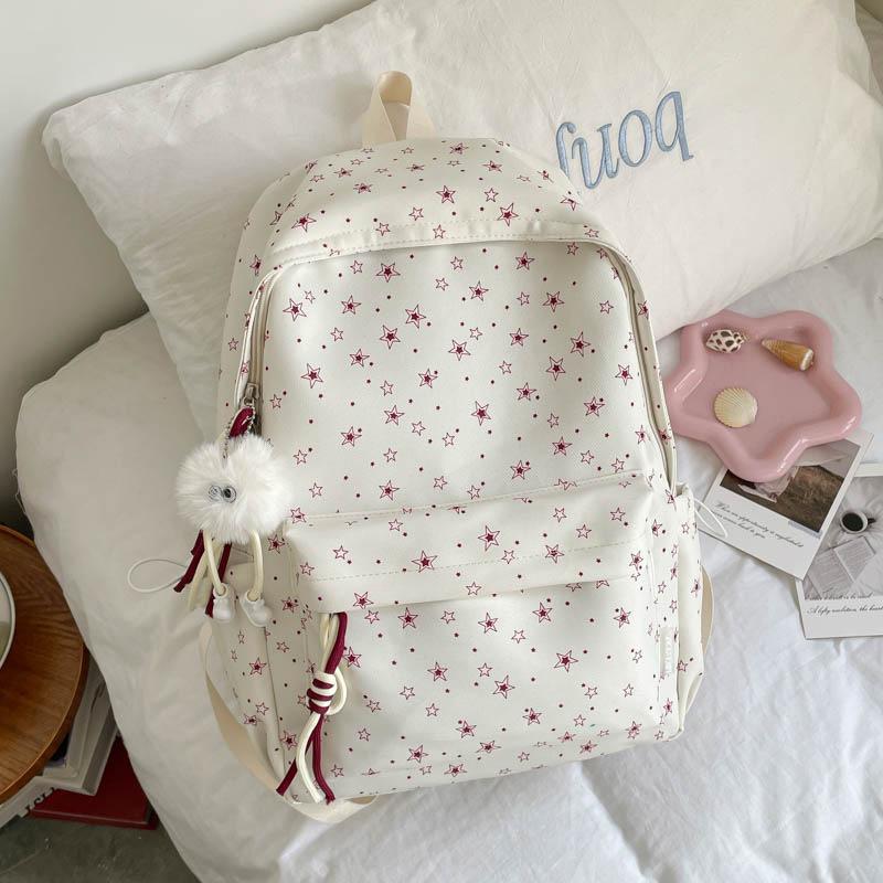 Schoolbag Cute Schoolbag Female Junior High School Mori Backpack Niche High Value Fresh Ins Printing Light Sweet Wind Backpack