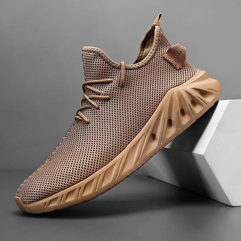 Fashion Comfortable Flying Weave Men's Casual Shoes Fashion Lightweight Man Casual Sneakers Summer Breathable Men Athletic Jogging Shoes