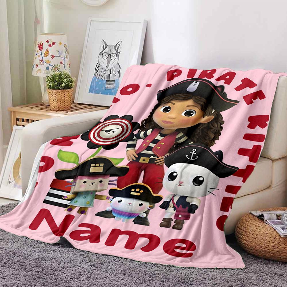 Custom Name Fantasy World Adventure Party Blanket For Couch Bed Plush Cozy Fuzzy Blanket Super Soft Warm Blankets For Fall And Winter 0916233