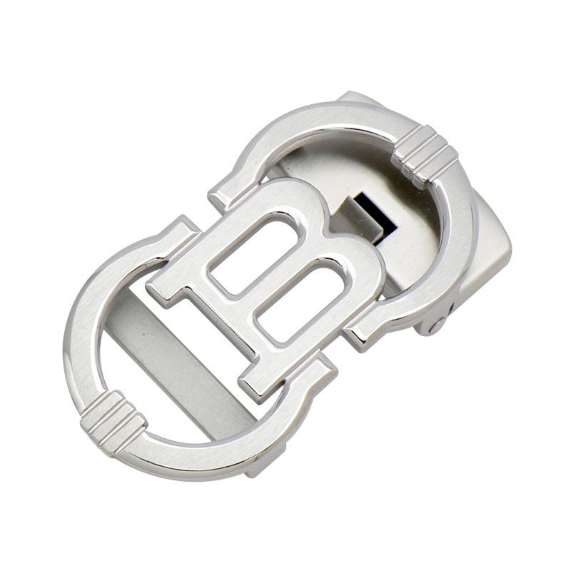 High-End Men's Fashionable Stainless Steel Automatic Belt Buckle, Versatile Design