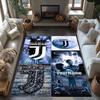 Juventus Customized Name Floor Rug Office Rug Design for Balcony Living Rooms Kitchen Entryway Antislip Carpet Anime Office Decor