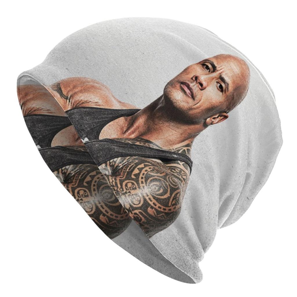 Custom Dwayne The Rock Johnson Bonnet Hat Knitted Hats Unisex Women Fashion Unisex Warm Winter Beanies Cap