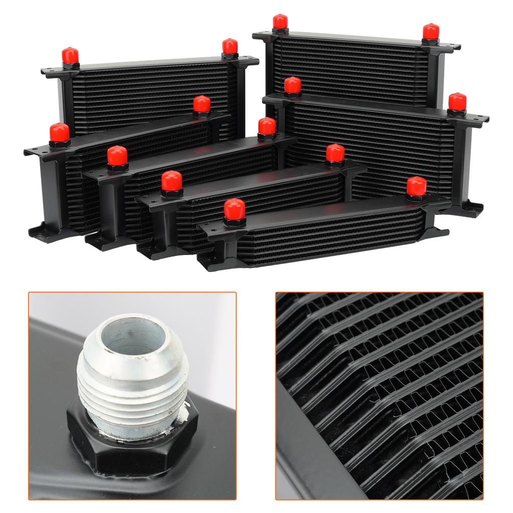 Oil Cooler AN10 Universal British Engine Transmission Oil Cooler Cooling System Aluminum 7/10/13/16/19/25/30 Rows Oil Radiator