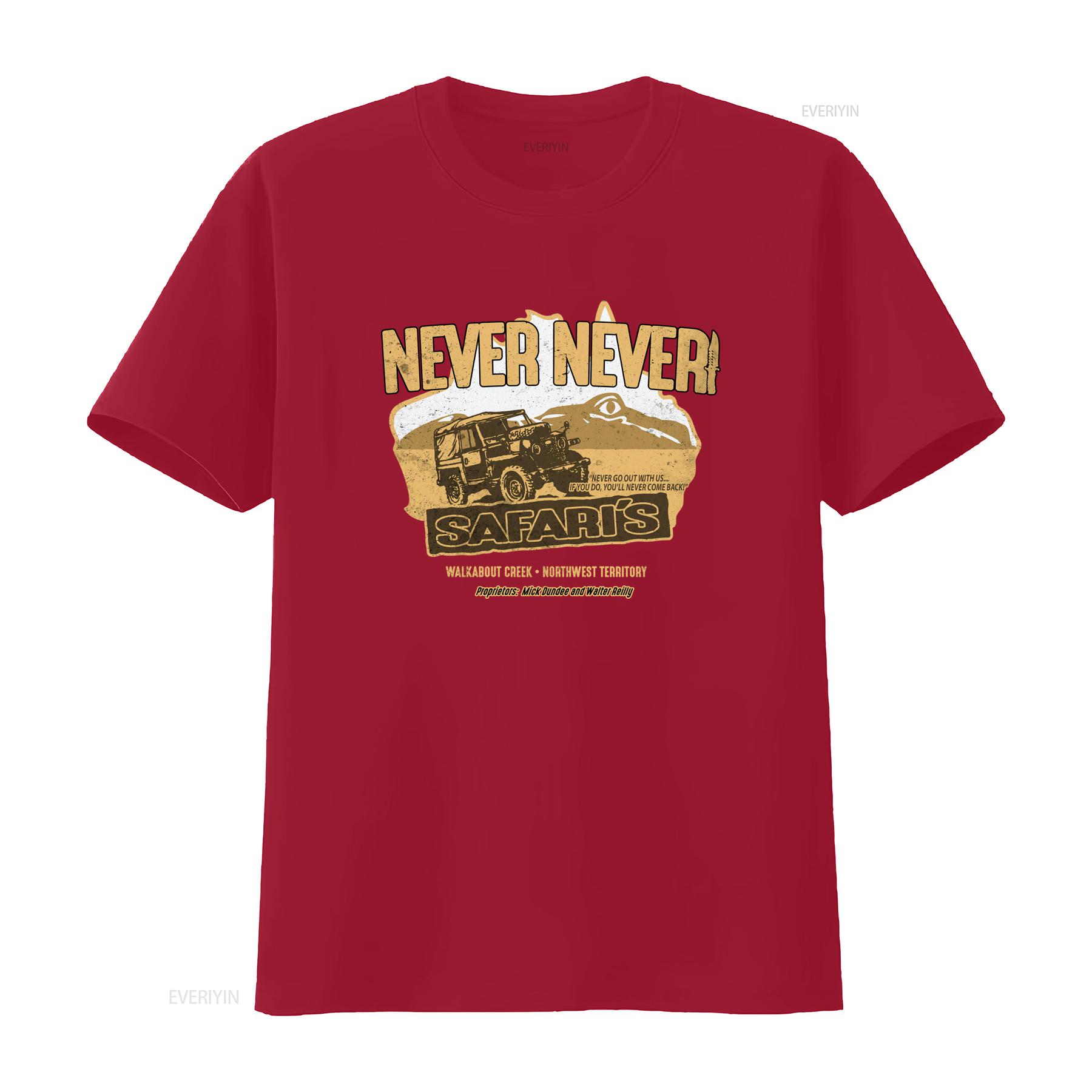 80s Film Crocodile Dundee Inspired Never Safari Adventure T shirt Walkabout Creek Northwest Territory Design vintage Washed S