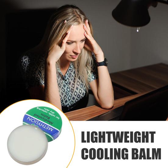 6Pcs 3/4G Herbal Menthol Cooling Balm Headaches Migraines Muscle Pain Bite Itching Fatigue Relief Calming Natural Summer Traveling Portable Cooling