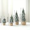 1pcs PE Flocked Mini Christmas Tree Decor Desktop Tabletop Party Decoration for Window Display Green Festive Ornament