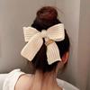 New Korean Wool Bow Elastic Hair Bands Women Cute Elegant Hair Rope Ties Girls Updo Barrettes Headwear Ladies Hair Accessories