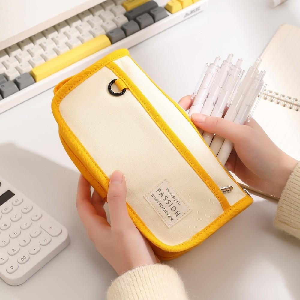 Korean Style Pen Bag Simple Design Flap School Bag New Pencil Case  Student Use School Supplies