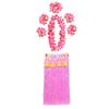 1 Set Hula Skirt High Elastic Eye-catching Plastic Fiber Hawaiian Hula Grass Skirt Set for Summer