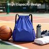 Swimming Gear Bag Sports Backpack, Drawstring Gym Backpack with Side Mesh Pockets, Double Pocket Waterproof Workout for Basketball Soccer Swim