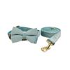 Lake Green Velvet Dog Collar and Leash Set - Hot Selling Pet Neck Collar Chain