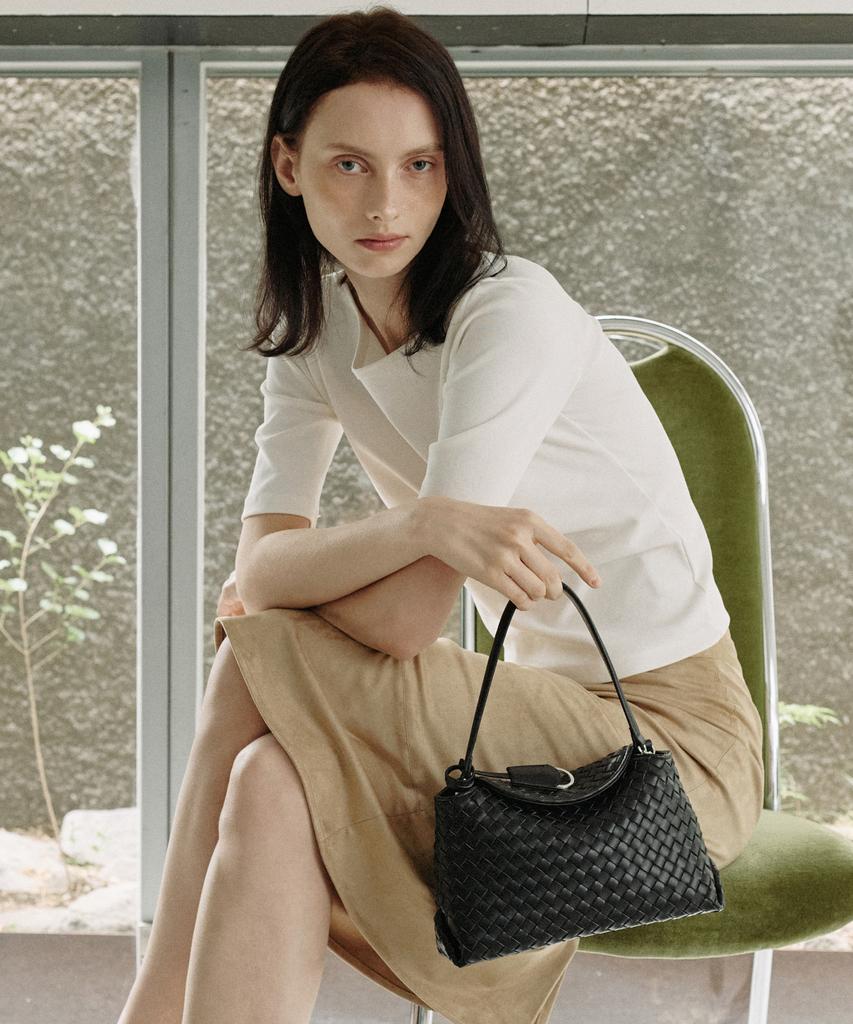 Moremorr Tresse Bag _ Black 3-Way Weaving Bag