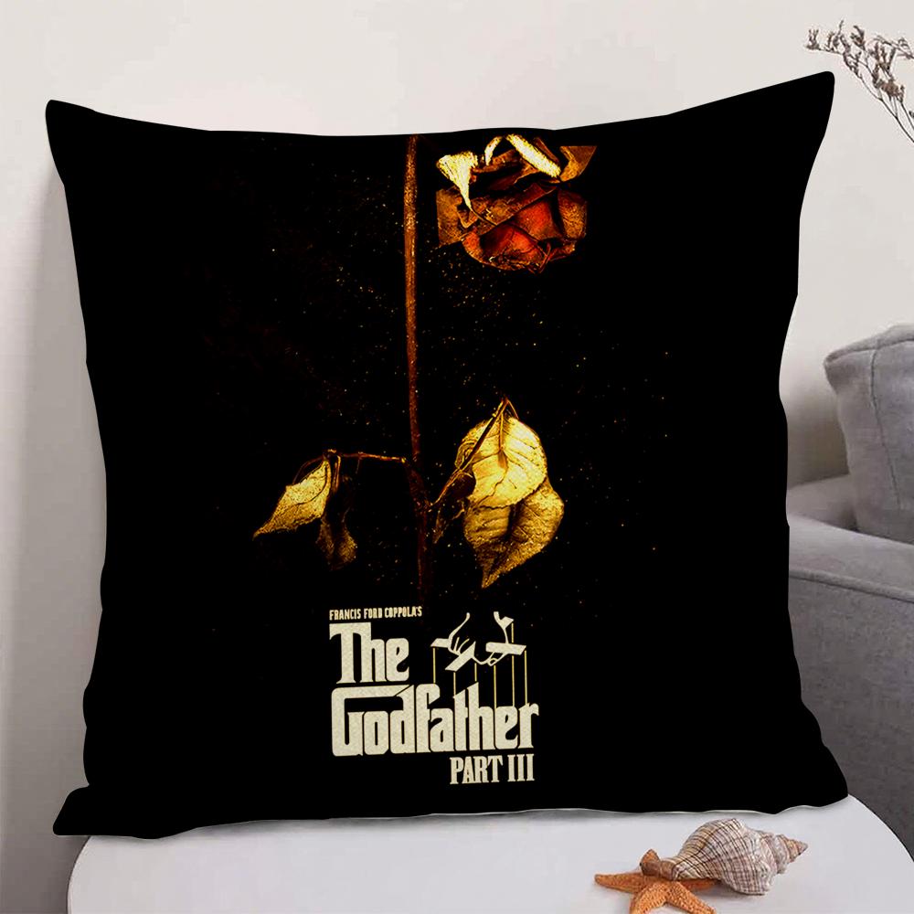 Classic Movie GGodfather Cushion Cover Natural Linen Organic Fabric DoubleSided Printing Sofa Home Decor Gift Pillow Case