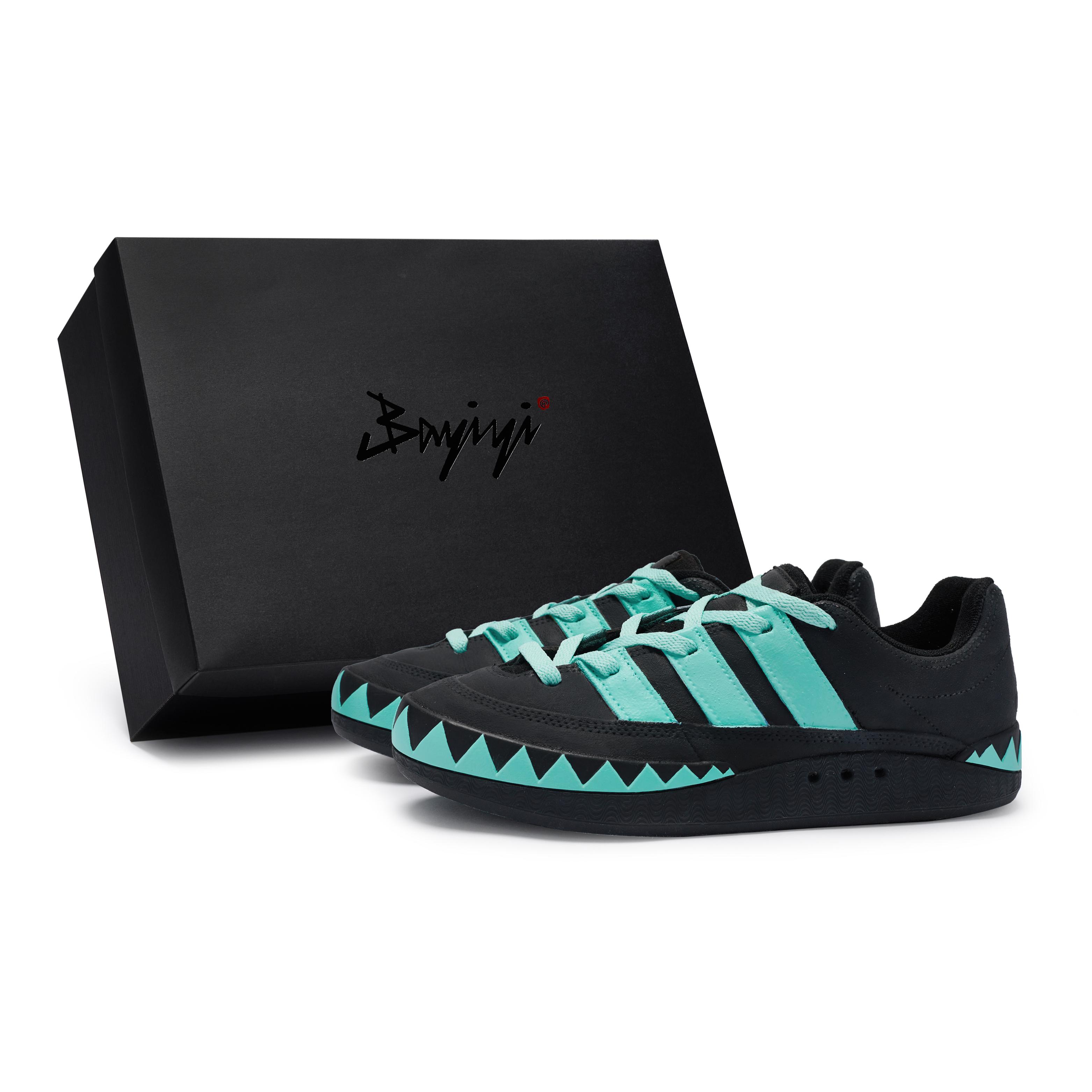 Adidas Originals Adimatic Skateboard Shoes Unisex Low top Black/Cyan IE7363(S-BOX) 36