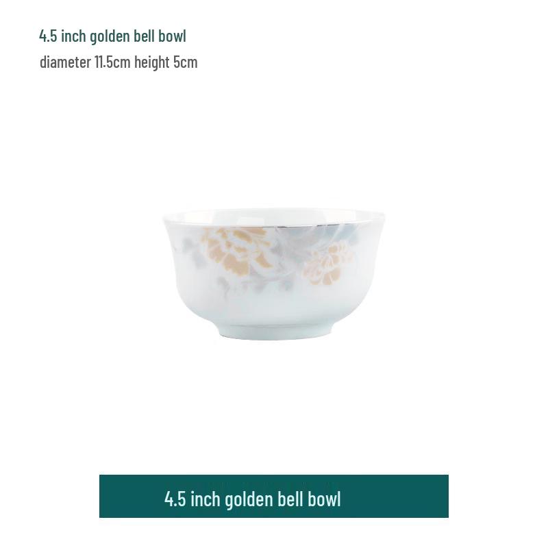 Elegant Bone China Rice Bowl Set