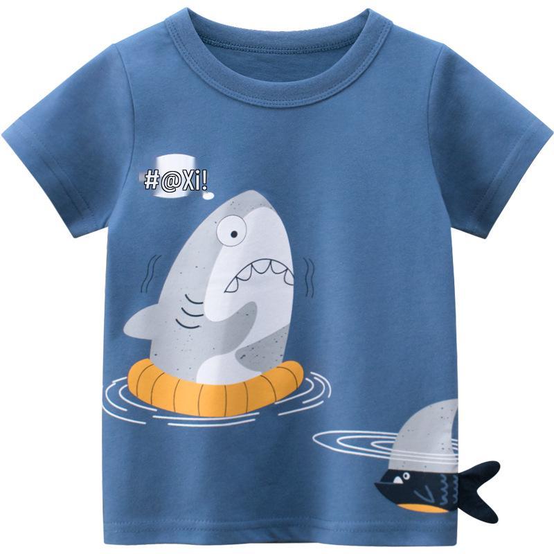 27kids Korean Style Summer 2024 Children's Short-Sleeve T-Shirts