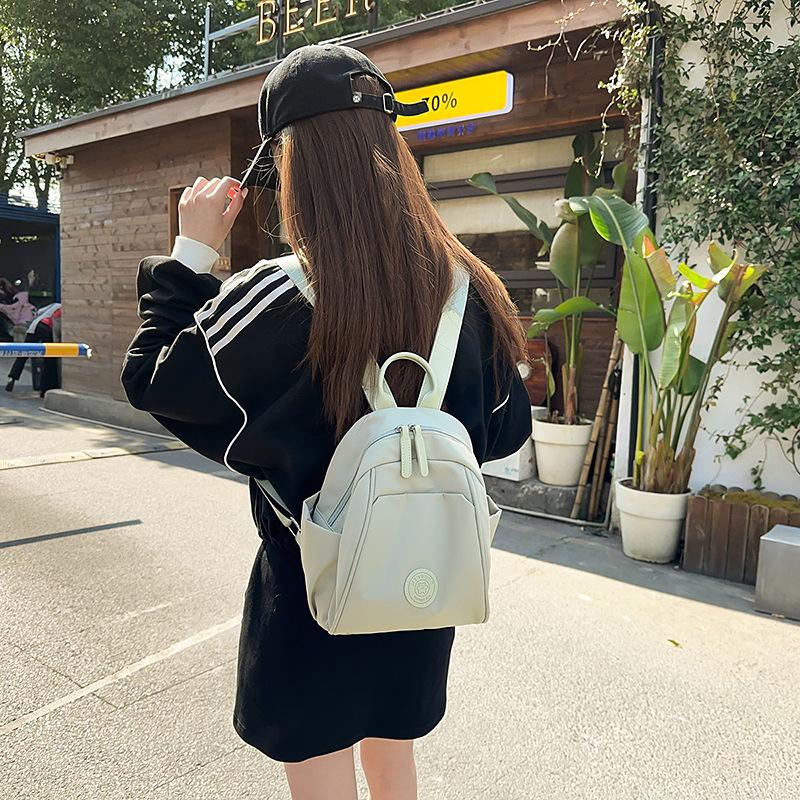 Backpack Women's New Simple Casual Large-capacity Travel Bag Lightweight Outdoor Travel Bag Student Small Backpack