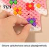 Stress Relief Tools Silicone Sensory Activity Board, Christmas Tree Rainbow Ice Stick French Fries Portable Fidget Toys Board with Strings, Silent Toy