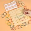 2-In-1 Wooden Mosaic Puzzle & Pegboard Set - Creative Shape Building Double-Sided Early Fun Montessor Benefit Intelligence Game