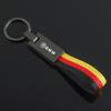 OMPC8 Zinc Alloy Keyring Nylon Tricolor Woven Belt Car Keychain For BMW 50th Anniversary 1 3 5 7 series E83 F16 E70 BMW M M3 M5 X1 X2
