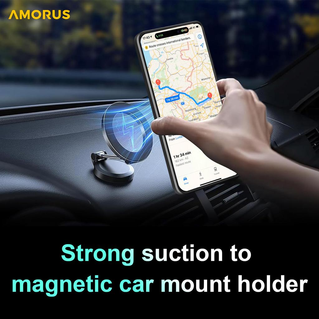 AMORUS Für Motorola Moto G15 4G Hülle Ständer PC+TPU Handyhülle mit Kameraobjektivschieber