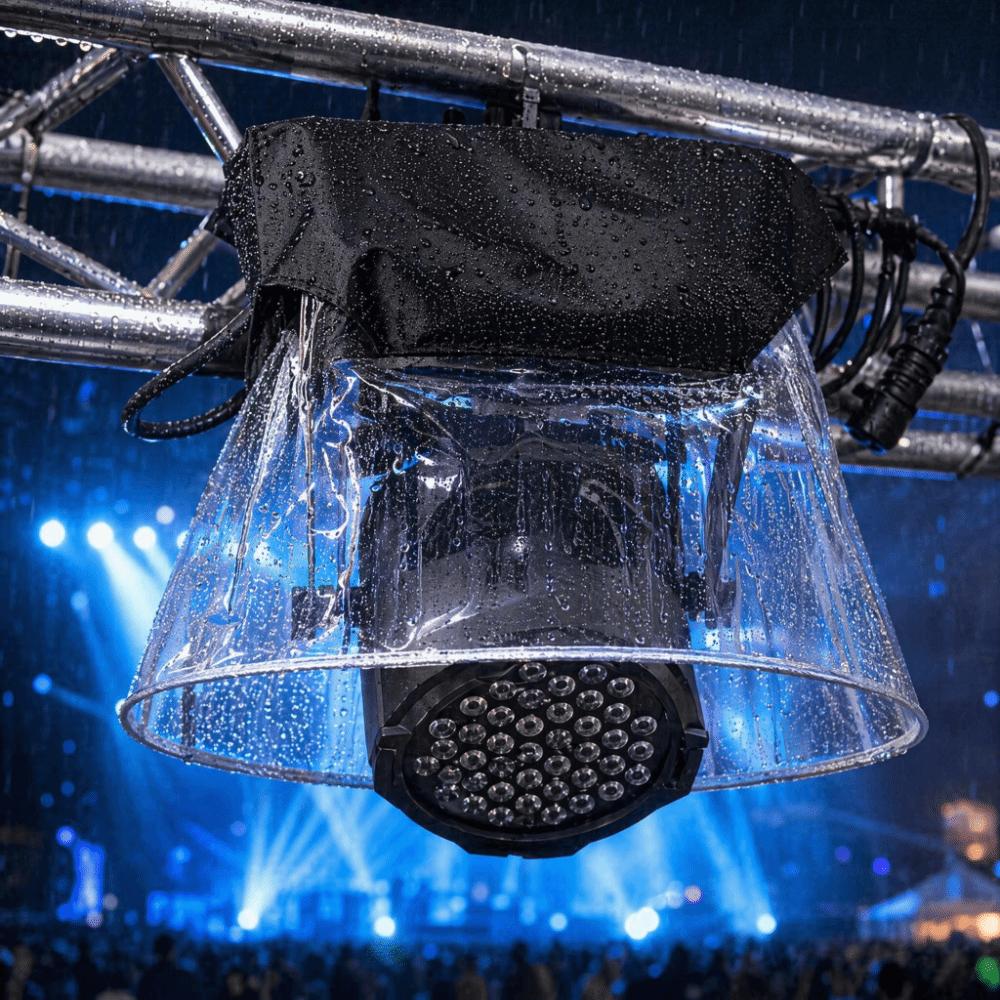 Copertura Pioggia Mobile Ignifuga Portatile Antipolvere Protettiva per Luci da Palco Impermeabile LED Par Copertura Pioggia Concerto