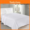 Color Solid Pure White Bed Sheet Cotton Flat For Daily Household And Hotel Use