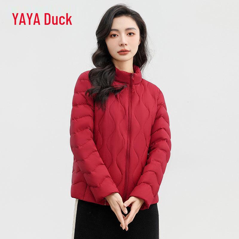 YaYa Women s Stand Collar Lightweight Duck Down Jacket L