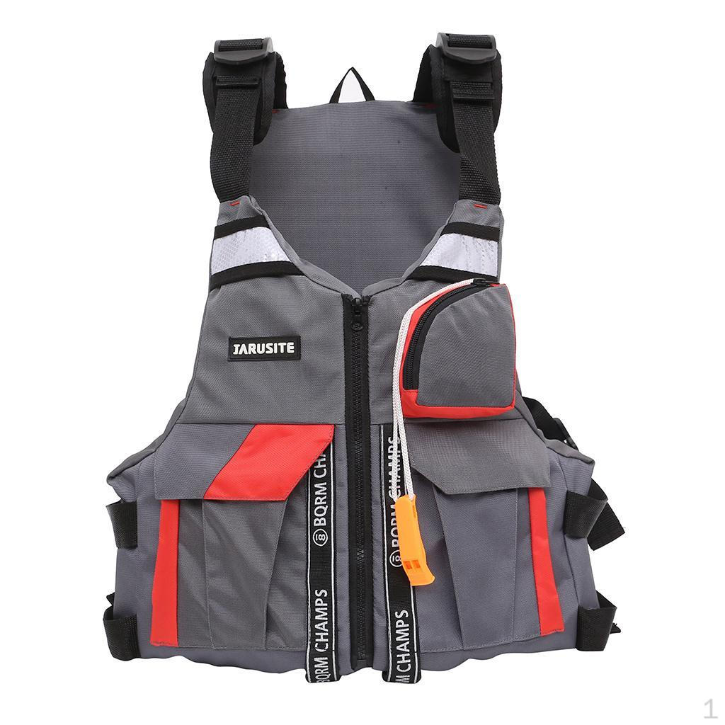 Multi Pockets Fishing Vest Life Jacket Kayak Canoe Boat Buoyancy Aid Floats