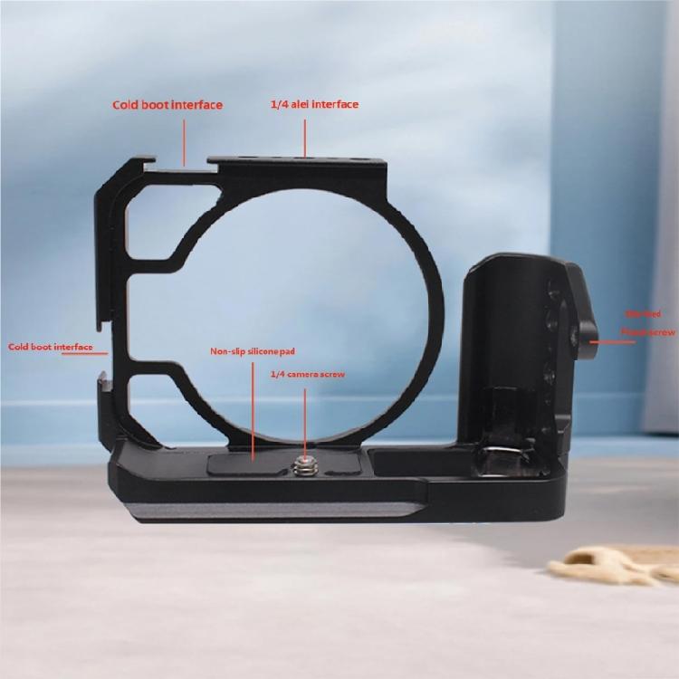 Aluminum Camera Cage Rig with Cold Shoe Mount 1/4inch Threaded Holes Camera Bracket for R50V Camera Accessories