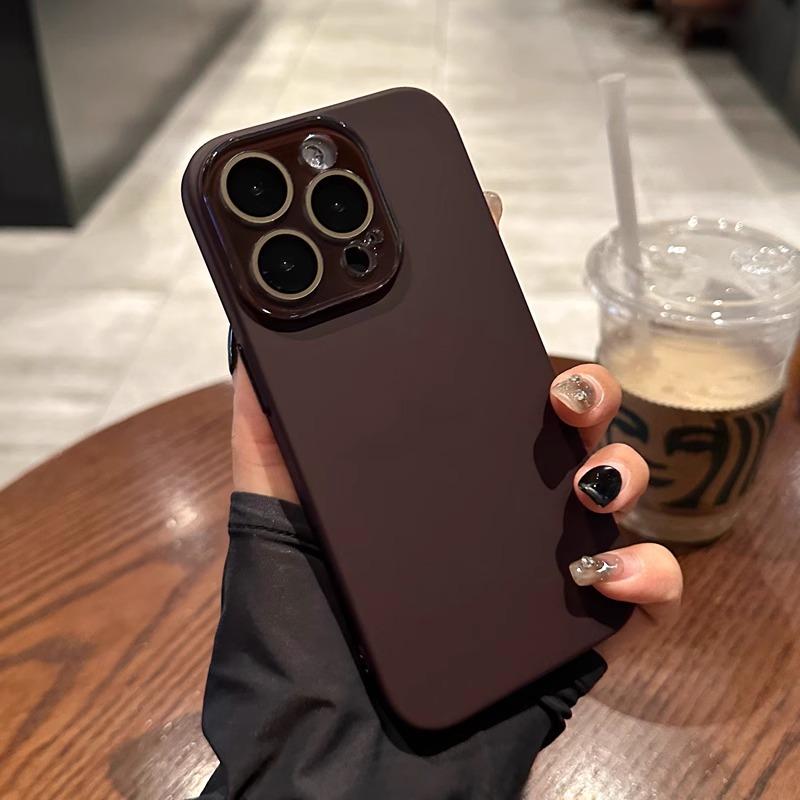 Natural titanium phone case for For Iphone 16 15 14 13 12 11 pro max plus hard pc back cover case bumper Camera protection with lens