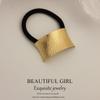 Minimalist Metal Hair Ring - New Korean Style High-End Ponytail Tie Rubber Band.
