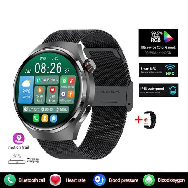 

Модные часы для Huawei Xiaomi NFC GPS Смарт-часы Мужские часы 4 Pro HD 1,54 Экран сердечного ритма Bluetooth Вызов IP68 Водонепроницаемые умные часы