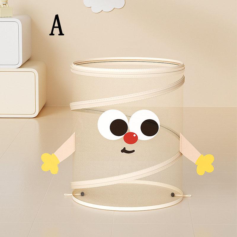 Mesh pop-up laundry basket, easy to open, fold flat for storage, for laundry household supplies