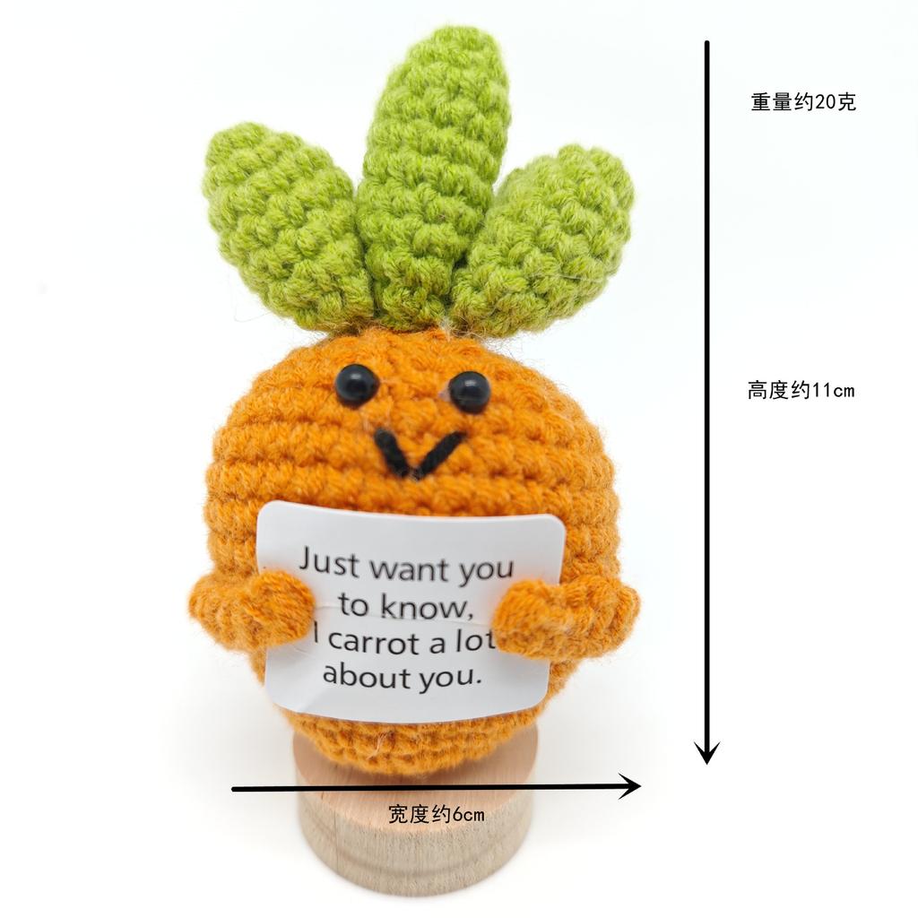 Păpușă Rechin Croșetată Amuzantă cu Energie Pozitivă Cu Card Suport Emoțional Croșetat Drăguț Tricotat Lână Albină Decor Cameră Cadouri de Crăciun