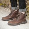 Vintage Martin Boots Leather Men'S Boots Tooling Boots Cowhide Short Boots Breathable Locomotive Boots Desert Boots Men'S Shoes