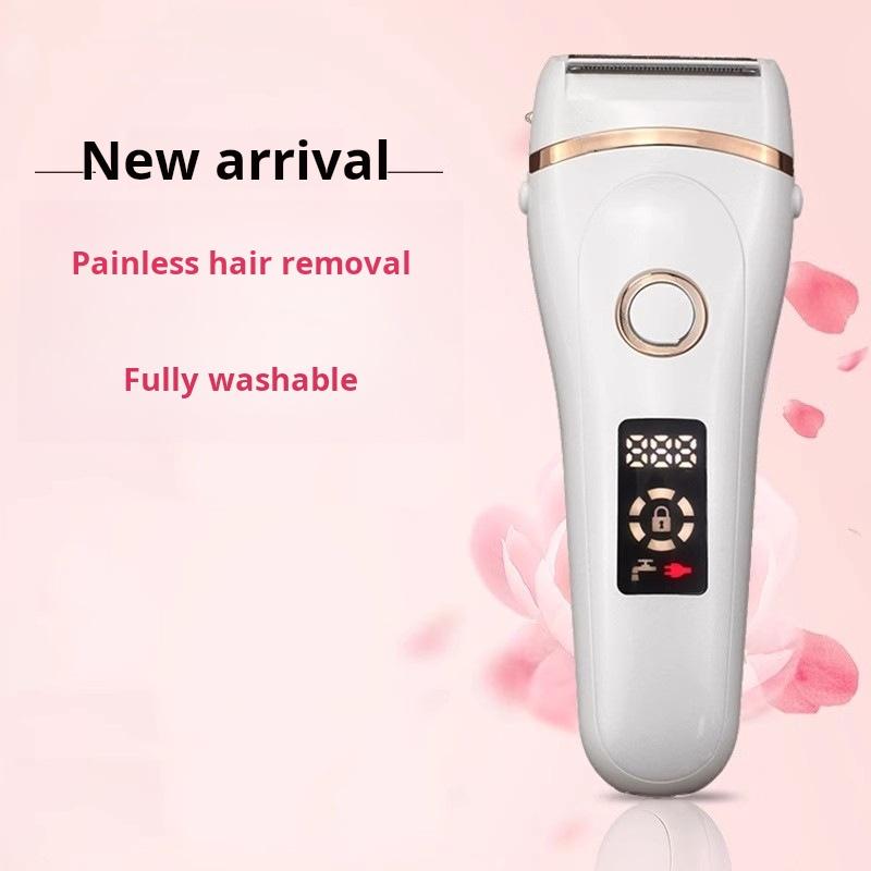 Women's Shaver Electric Hair Remover Liquid Crystal Waterproof Rechargeable Razor Body Hair Armpit Hair Leg Hair Shaving Machine