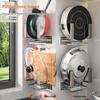 Jibaiju Wall-Mounted Kitchen Pot Lid & Cutting Board Rack