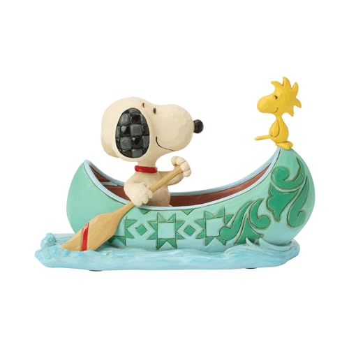 JIM SHORE Snoopy & Woodstock in Canoe 6017869