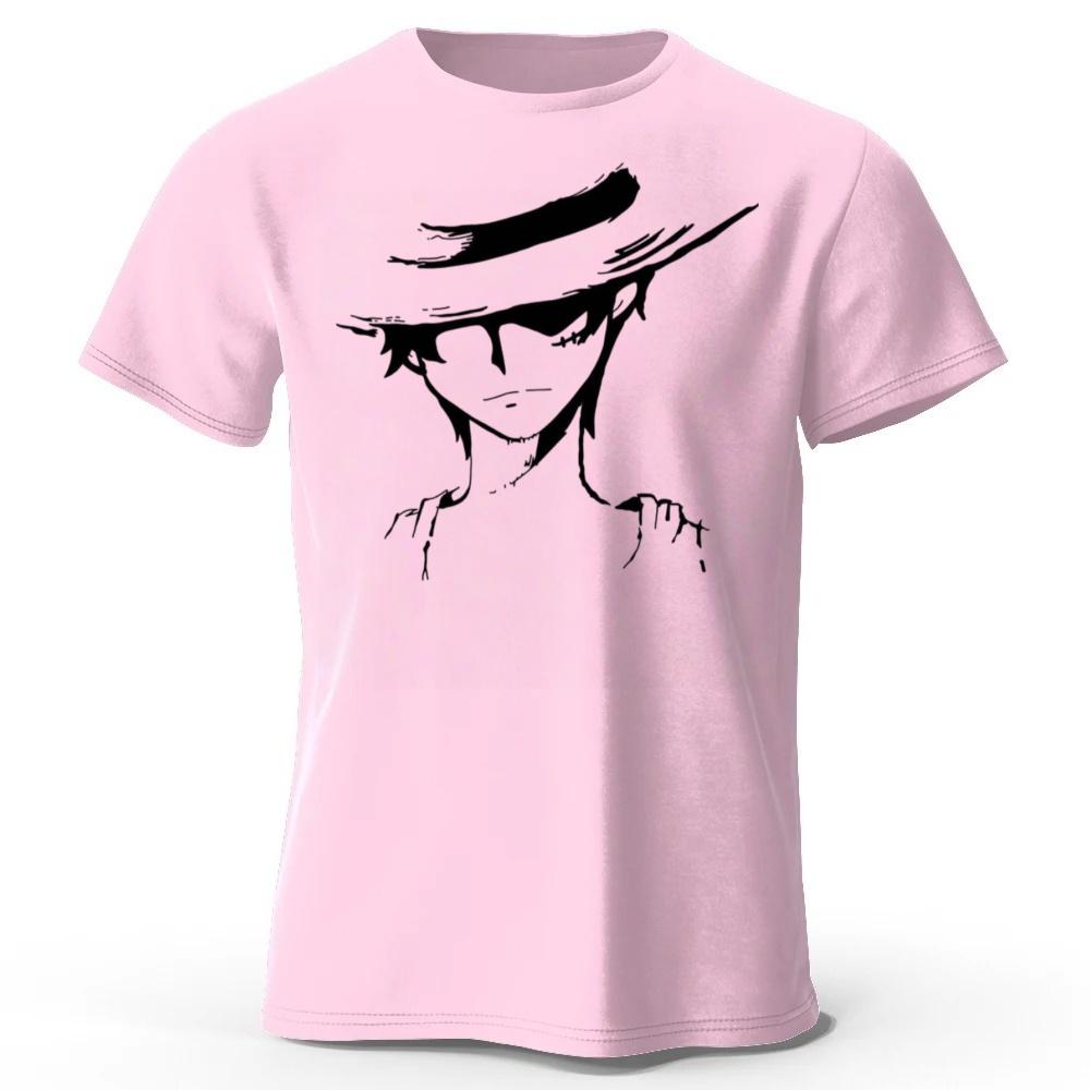 2026 Neues One Piece Luffy Reine Baumwolle Kurzarm Herren und Damen Modische Streetwear Übergröße Locker Sport T-Shirt