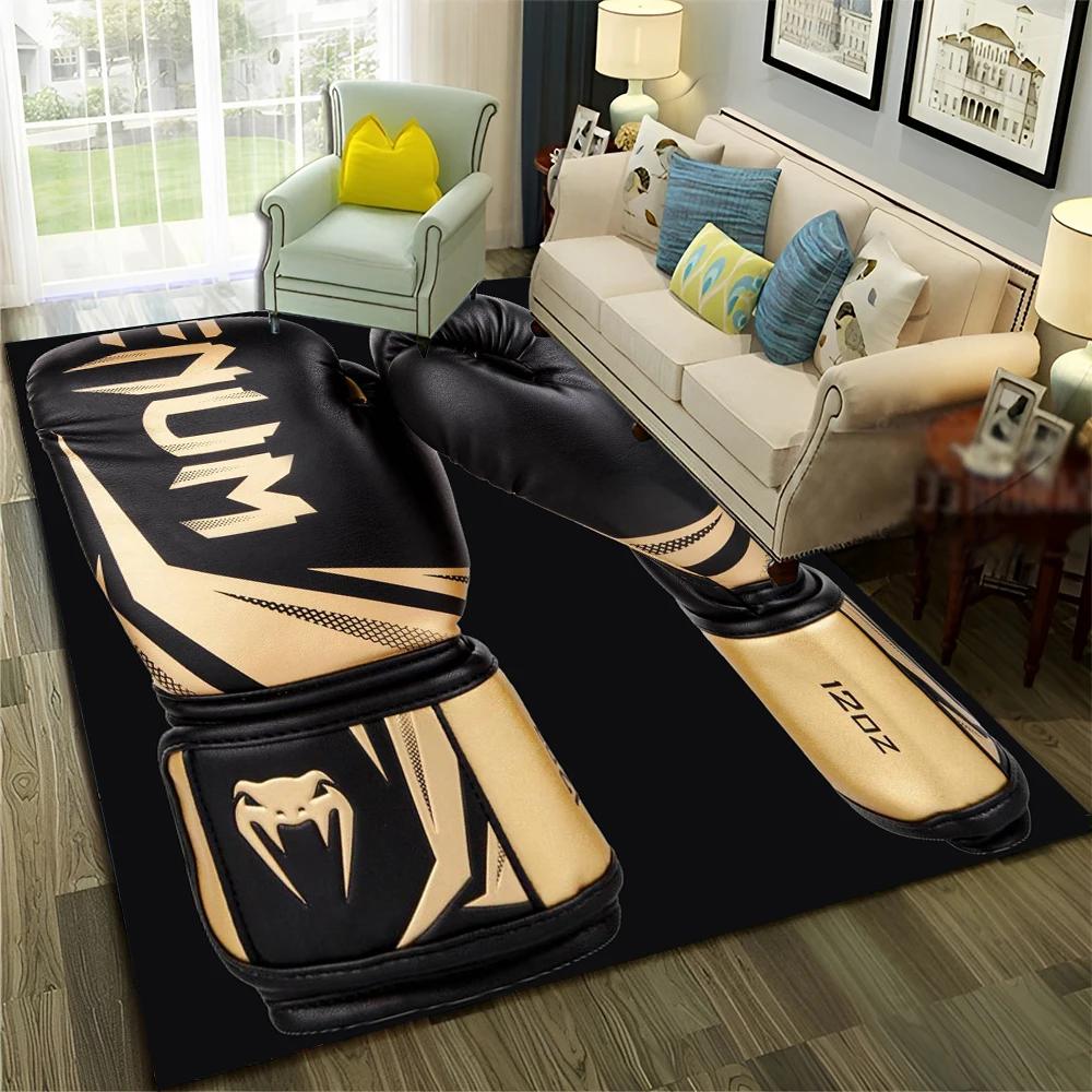 HD Boxer Fight HD Boxing Gloves 3D Carpet Rug for Home Living Room Bedroom Sofa Doormat Decor,Child Area Rug Non-slip Floor Mat