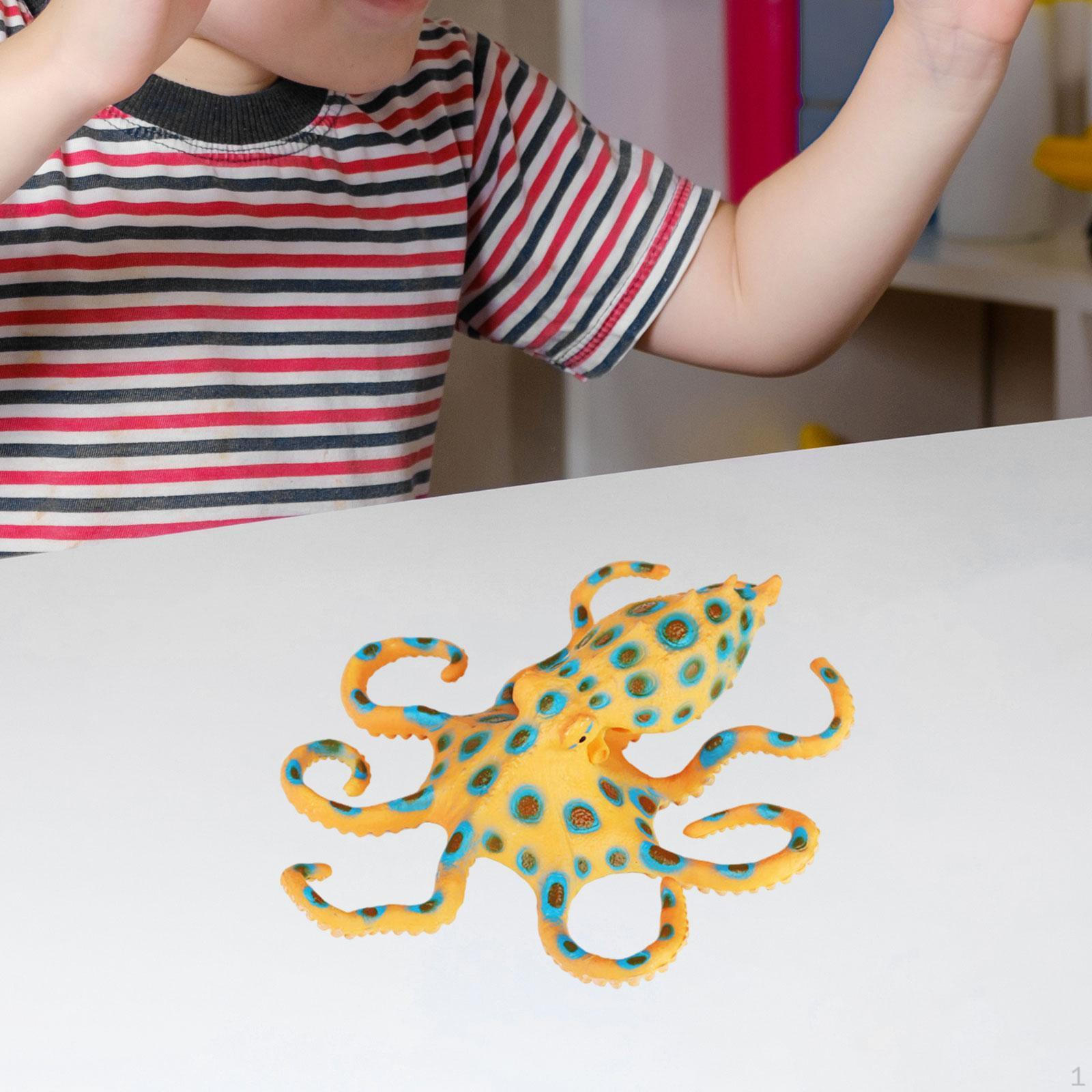 

Синее кольцо, модель существа, игрушка, фигурки морских животных, реалистичный аквариум, действие для оранжевый