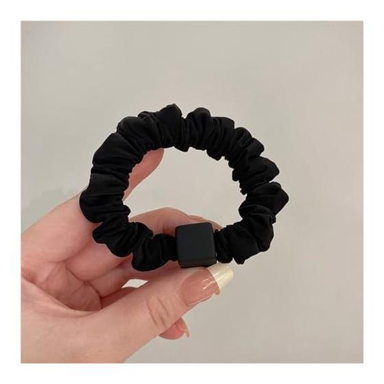Hair Ties, Scrunchies, Black, Brown, Rubber Bands Set of 2, Stylish, Hair Ties, Women's, Thick, Non-marking Hair Ties, Easy to Stretch, Hair