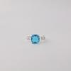 Swiss Blue Topaz Gemstone 925 Sterling Silver Jewelry Zircon Ring For Her CZR-15-8