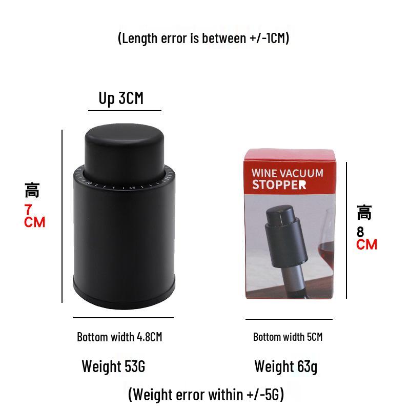 Multifunctional Stainless Steel Vacuum Wine and Champagne Stopper