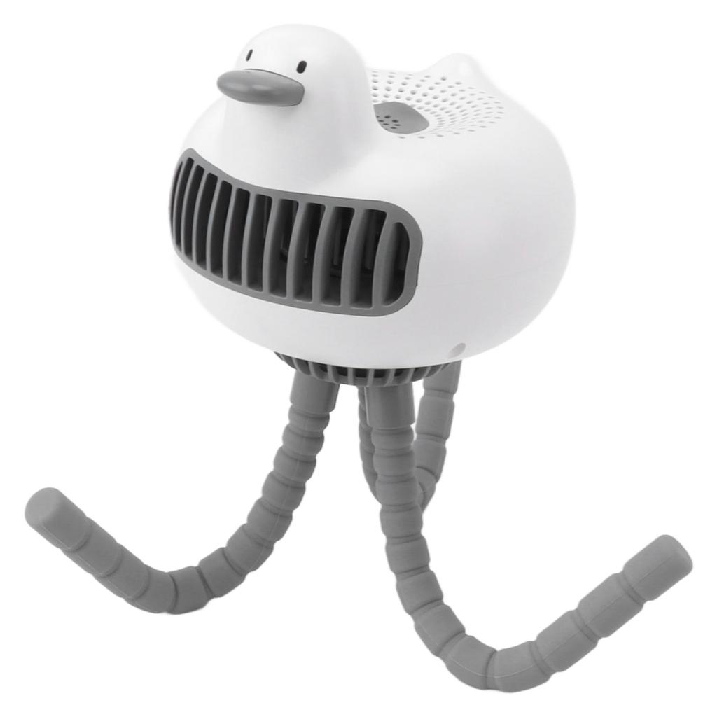 Barnevognsvifte Bærbar Lav Støy Søt Oppladbar 3600mAh Batteri 130 Grader Roterbar Klemme På