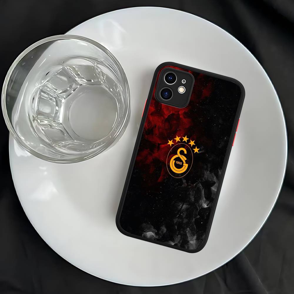 Fotbalový tým Galatasaray Pro Silikonový matný kryt na telefon Pro iPhone 16 Pro Max 15 14 13 12 11 X XS MAX