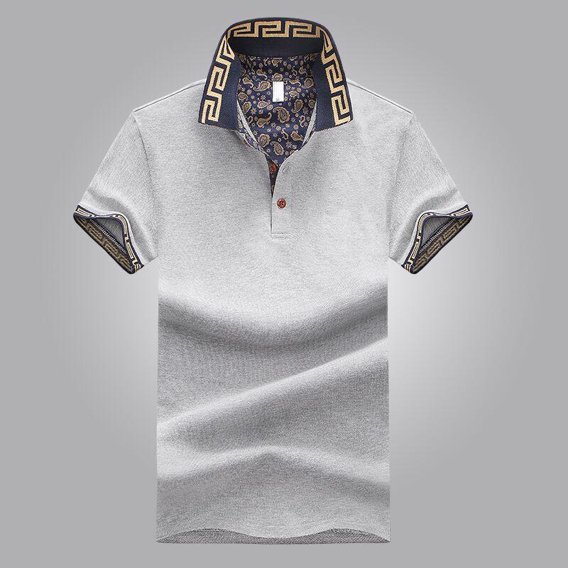 Vară Cămăși polo din bumbac pentru bărbați Tricou cu mânecă scurtă Respirabil Absorbi transpirația Culoare uni Rever Business Casual Top