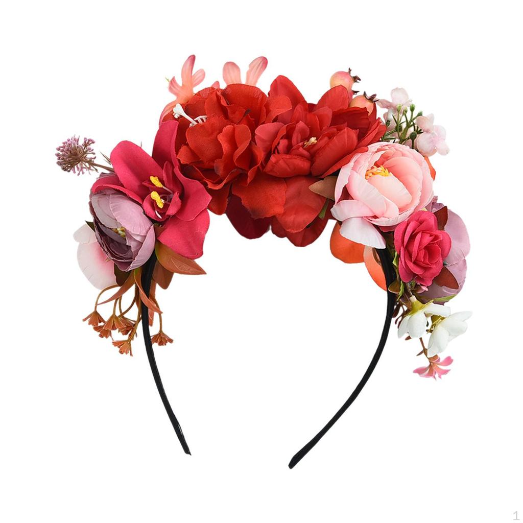 Čelenka s květinovou korunou, Festivalová simulovaná čelenka Fotografie